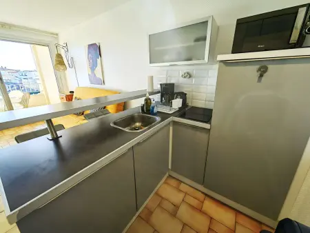 Studio climatisé vue mer avec parking privatif au Cap d'Agde : photo 5