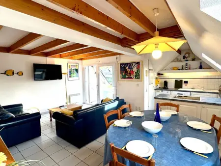 Location appartement à Carnac, Carnac - Duplex T3 avec Piscine, 6 Couchages, Proche Plage