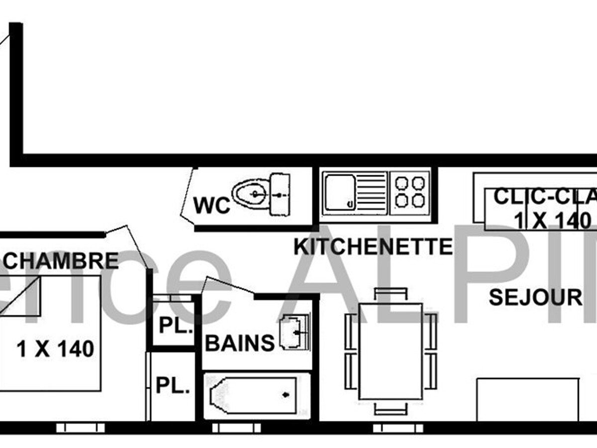 Appartement 2 pièces cabine aux Saisies, 6 personnes - Photo 3
