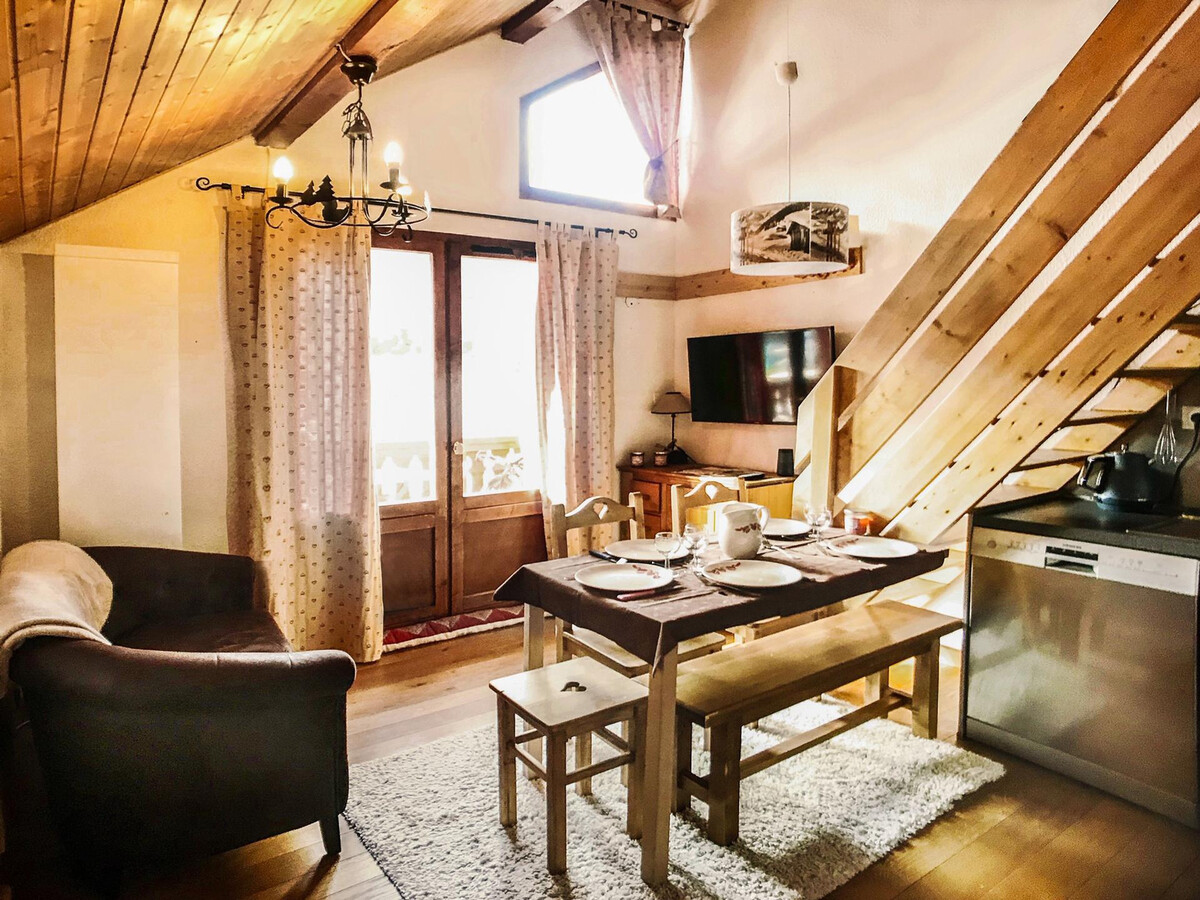 Studio cabine + mezzanine 4 pers., balcon Ouest à Valloire - Photo 1