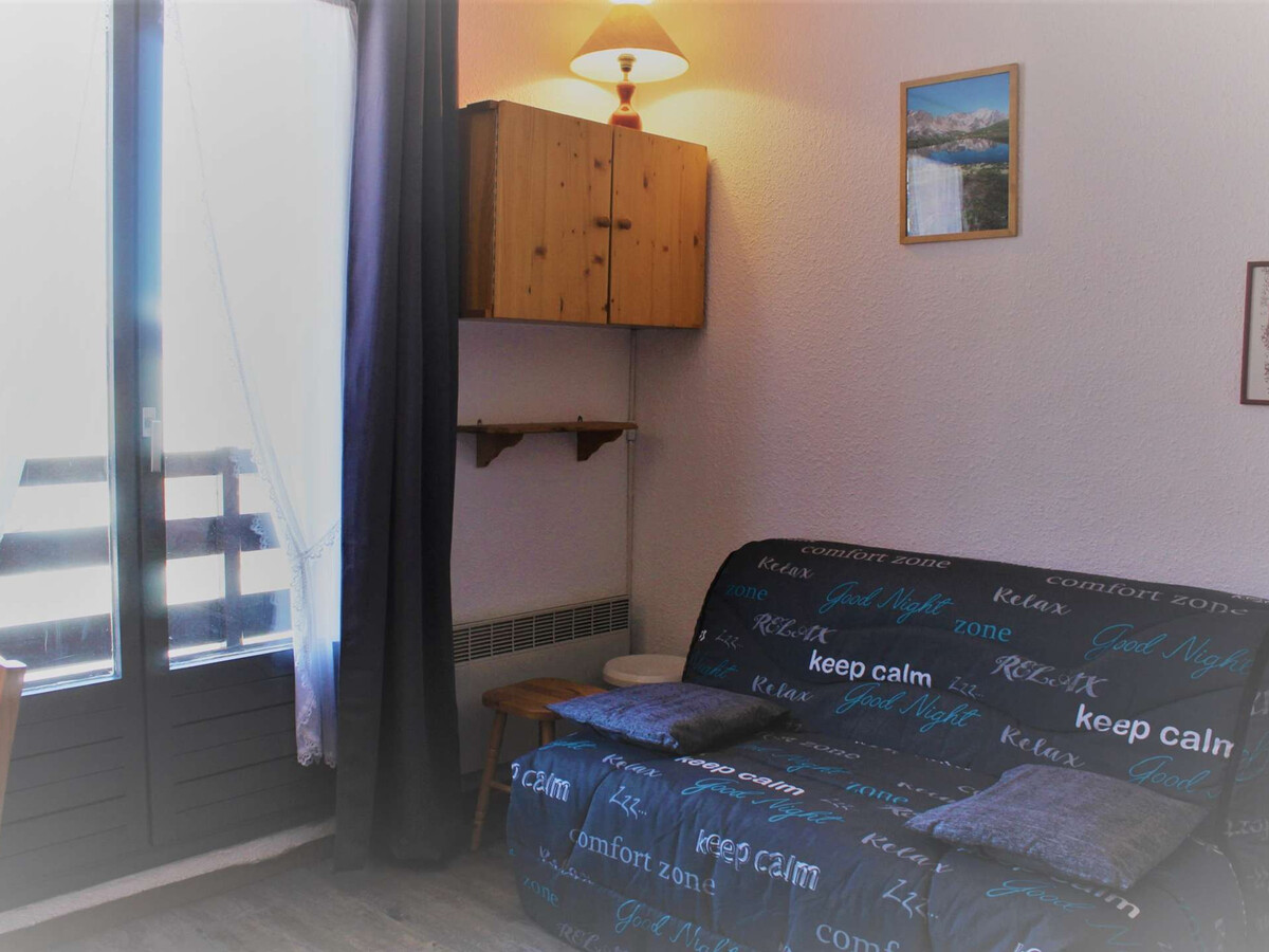 Studio 4 pers. Risoul : balcon montagne, casier à ski - Photo 7