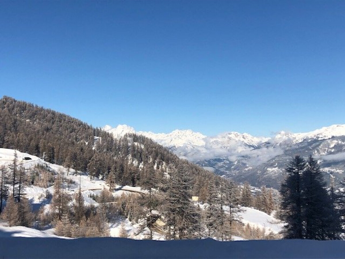 Studio 4 pers. Risoul : balcon montagne, casier à ski - Photo 11