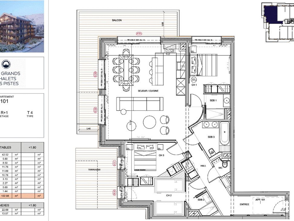 Appartement 3 chambres, spa et services hôteliers à Méribel - Photo 15