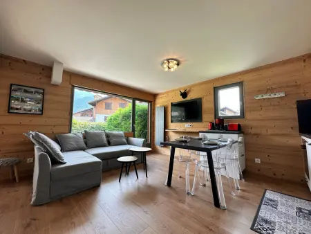 Location appartement à Samoëns, Cosy appartement avec jardin privé et WIFI à Samoëns