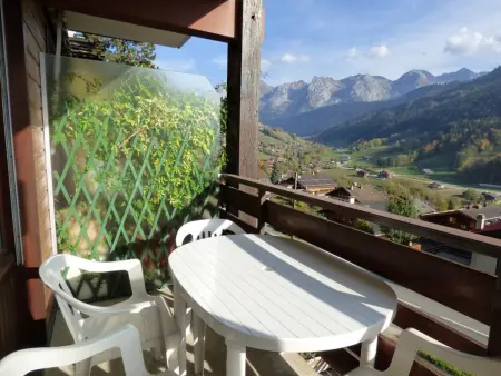 Studio cabine 4 pers. au Grand-Bornand, balcon sud : photo 7