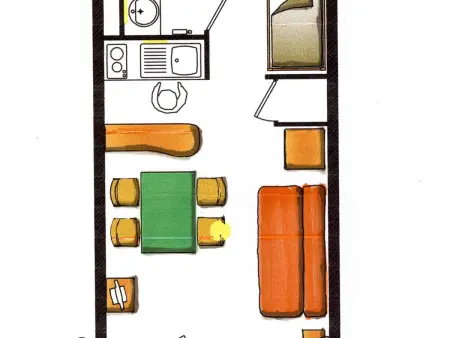 Studio cabine 4 pers. au Grand-Bornand, balcon sud : photo 14