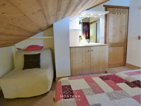 3 pièces + mezzanine 70m² balcon sud, 1km des pistes : photo 10