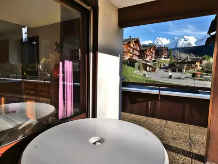 2 pièces + cabine 6 pers au Grand-Bornand, terrasse sud : photo 10