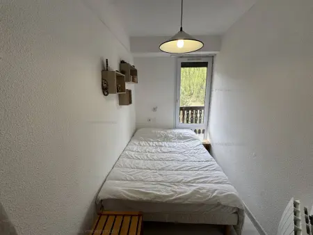 F2 cabine 6 couchages aux Angles, balcon vue pistes : photo 4