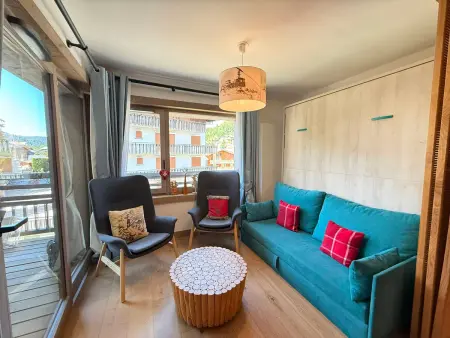 Appartement 52m² centre Les Gets, terrasse et garage : photo 6