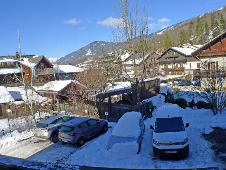 T4 Samoëns 6 pers. : balcon vue montagne et garage : photo 12