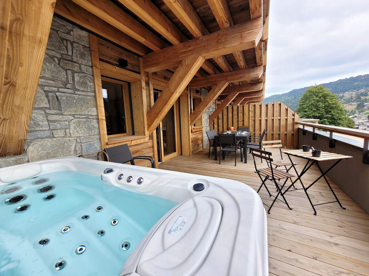 Appartement 6 pers. jacuzzi privé et vue domaine aux Gets - Photo 5