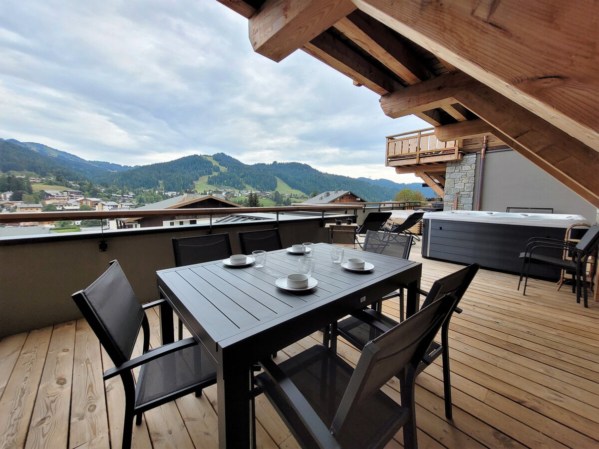 Appartement 6 pers. jacuzzi privé et vue domaine aux Gets - Photo 12