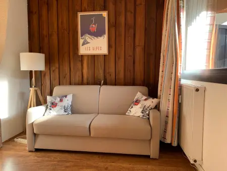 Studio 30 m² pour 5 pers. à Pra-Loup, balcon vue pistes : photo 5