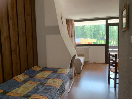 Studio 30 m² pour 5 pers. à Pra-Loup, balcon vue pistes : photo 8