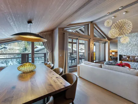 Penthouse 228 m² à Megève, Jacuzzi & Sauna Privés : photo 4