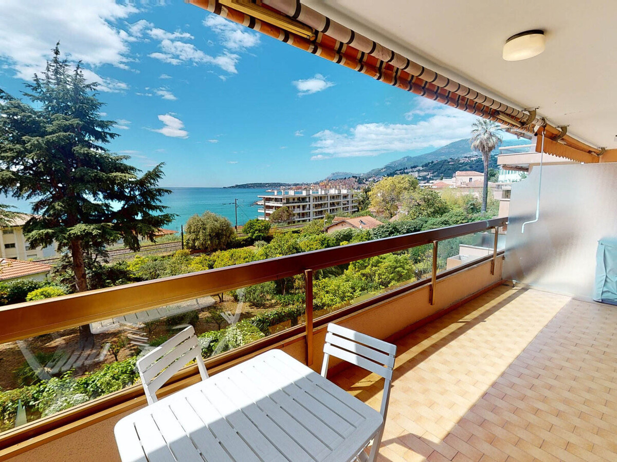Studio 30m² Menton, terrasse vue mer et garage - Photo 1