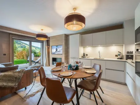 Location appartement à Megève, Appartement à Megève avec espace bien-être, piscine, sauna et salle de sport