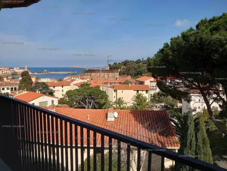 Appartement F2 vue mer à Collioure, 350m plage