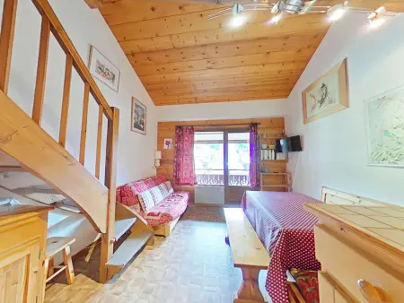 Location appartement à Le Grand Bornand, Centre, 2 pièces + mezzanine, balcon, ascenseur, 6 couchages