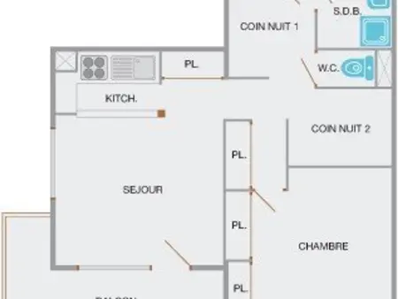 Appt 2 pièces Chinaillon, balcon sud vue pistes, skibus 100m : photo 17