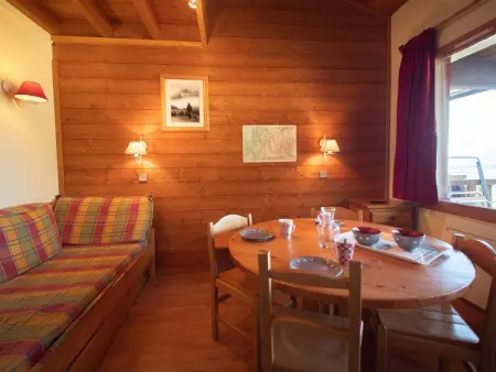 Location appartement à Valmorel, 2 pièces + mezzanine Valmorel, 5 pers, balcon, linge et ménage inclus
