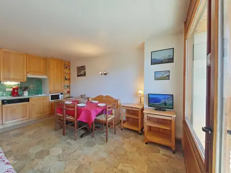 Appt 2P balcon vue pistes, centre Chinaillon : photo 3
