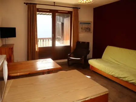 Studio 6 pers sud, centre station Les Orres, balcon : photo 2