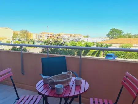 Location appartement à Cap d'Agde, Charmant 2 pièces, climatisé, parking, 150m plage Cap dAgde