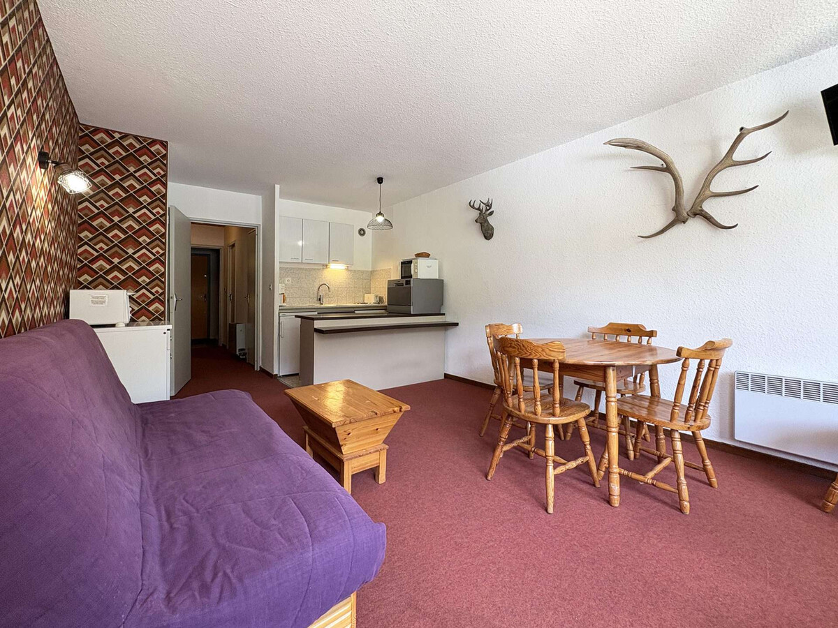 Grand studio 4 pers aux Orres 1650, balcon vue pistes - Photo 2
