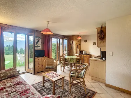 Location appartement à Combloux, Charmant 2 pièces cabine avec jardin, près de Combloux