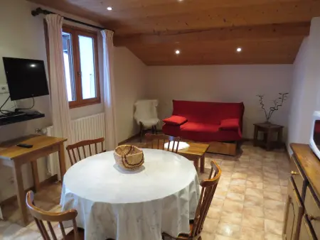 Location appartement à Le Grand Bornand, Studio pour 3 avec balcon et animaux admis, proche pistes