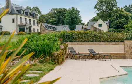 Appartement en manoir historique, parc 7 ha, vue mer : photo 8