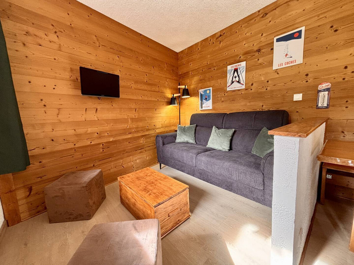 Studio cabine 5 pers, balcon vue pistes à La Plagne - Photo 1