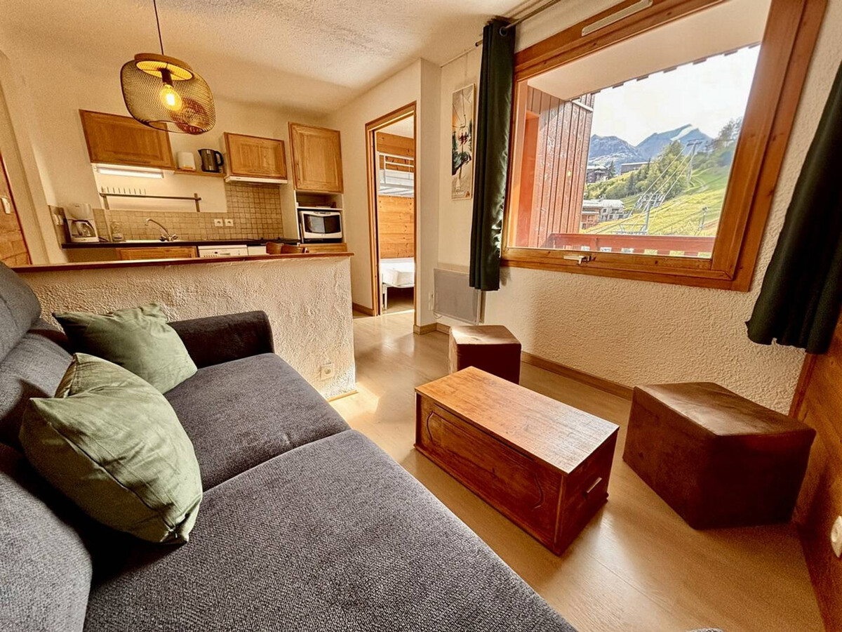 Studio cabine 5 pers, balcon vue pistes à La Plagne - Photo 5