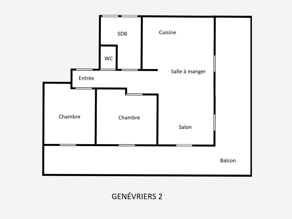 Genevriers 2 - Appartement 54 m² à 150 m des pistes - Photo 12