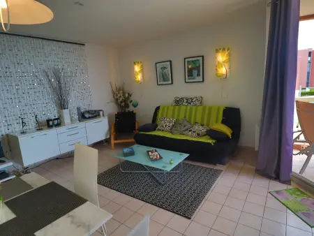Studio cabine 3 pers à Sète, terrasse vue mer et piscine : photo 3