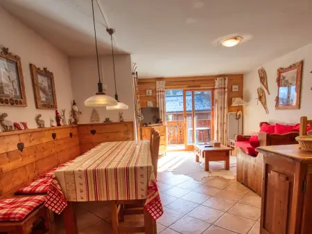 Location appartement à Morillon 1100, Bel appartement 3 ch, déco montagne, au pied des pistes