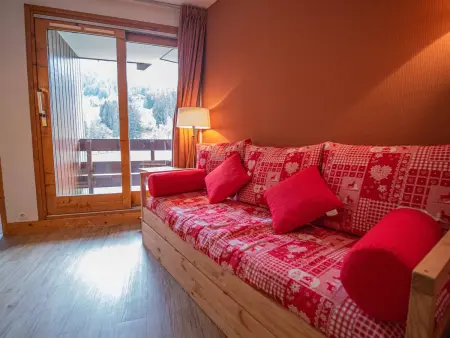 Appartement 2 chambres Valmorel, balcon sud-est vue pistes : photo 5