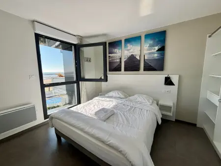 Appartement 56m² front de mer, piscine chauffée, parking : photo 16