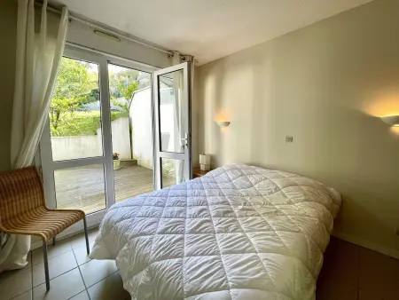 T2 cabine avec grande terrasse sans vis à vis, parking privatif, à 100m des plages - Photo 9