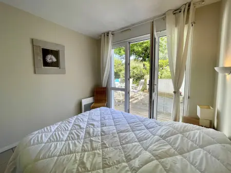 T2 cabine avec grande terrasse sans vis à vis, parking privatif, à 100m des plages - Photo 10