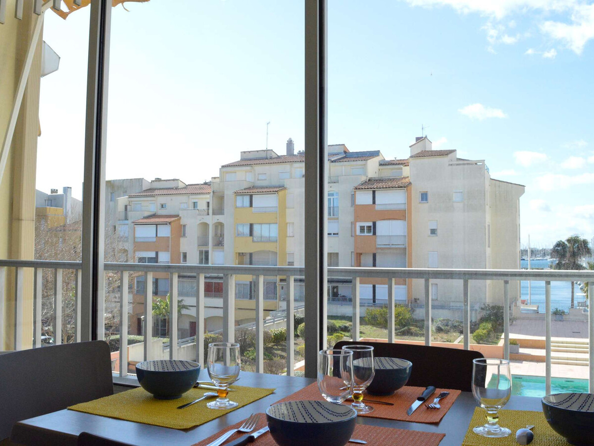Appt 2 pièces 6 couchages Cap d'Agde, loggia vue port - Photo 2