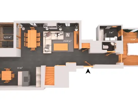 Duplex de charme 4 chambres avec Wifi et parking à Courchevel Moriond : photo 13