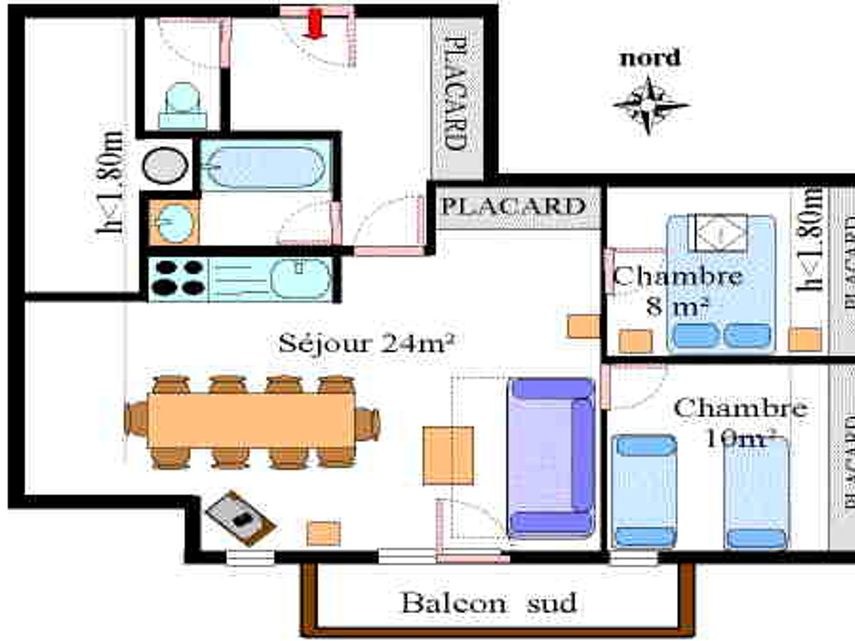 Appartement 7 pers. Val Cenis, balcon sud, proche pistes - Photo 6