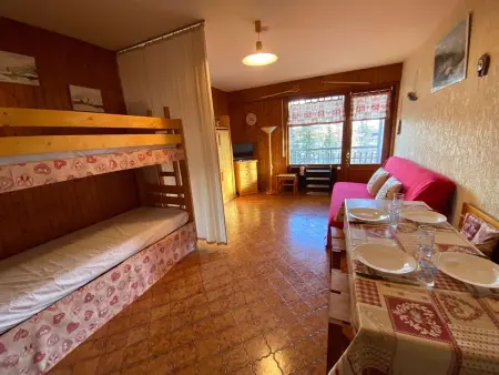 Location appartement à Le Grand Bornand, Studio confortable au centre du Chinaillon, proche commerces et pistes, avec ménage inclus