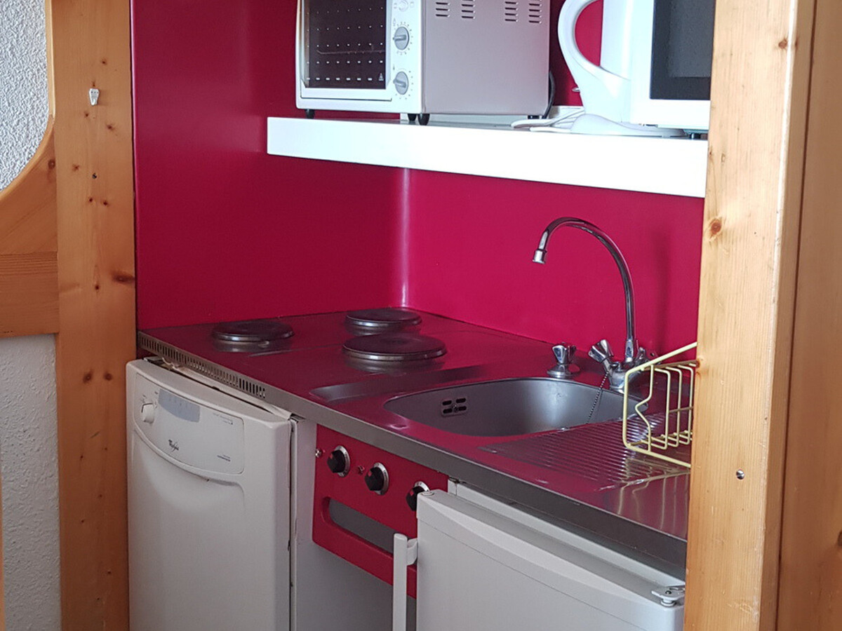 Studio 5 pers balcon Sud-Ouest, vue montagnes, Arc 1800 - Photo 6