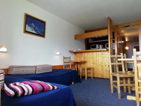 Location appartement à Les Arcs 1800, Studio 5 pers, vue montagnes, balcon, Arc 1800