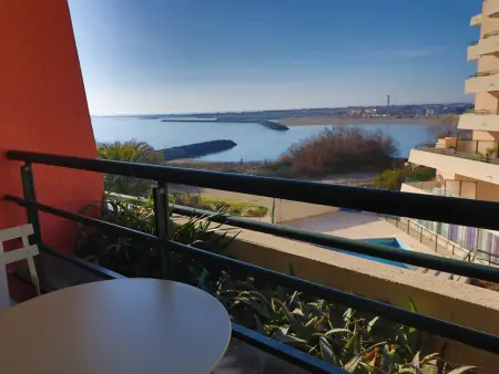 Location appartement à Sète, Appartement climatisé 2 pièces avec loggia et vue plage à Sète - 4 pers