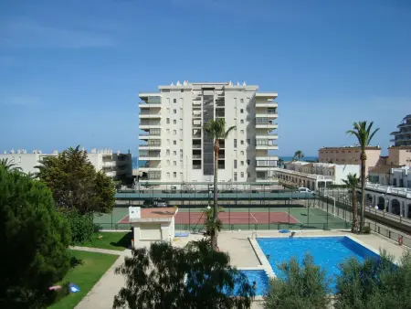 Location appartement à Peniscola, Appartement Bord de Mer à Peñíscola avec Piscine, Tennis et 2 Chambres